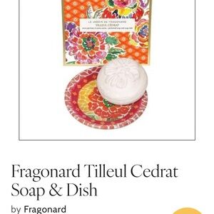 Fragonard Tilleul Cedrat Soap & Dish Set